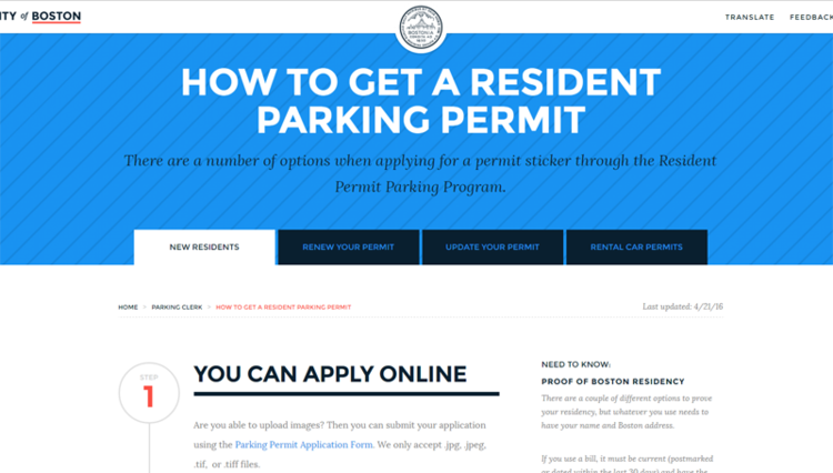 Image for resident parking permit screenshot