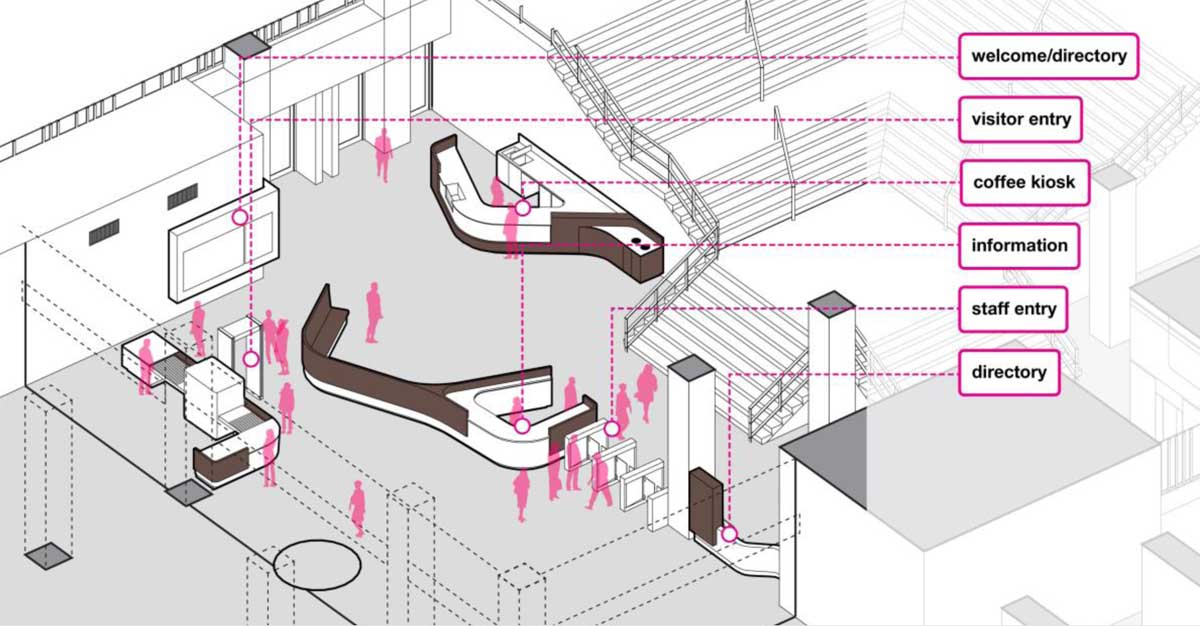 Image for boston city hall lobby renovation project layout