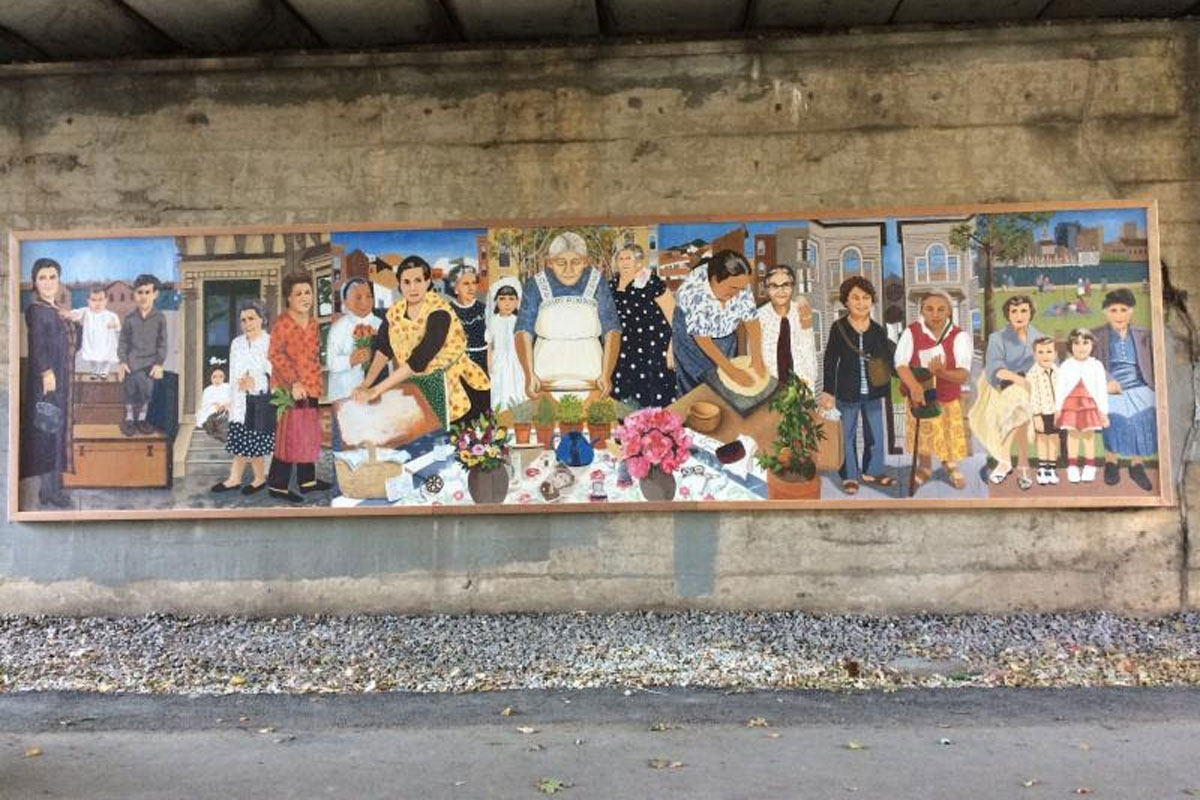 Image for a photo of the immigrant grandmothers mural in east boston