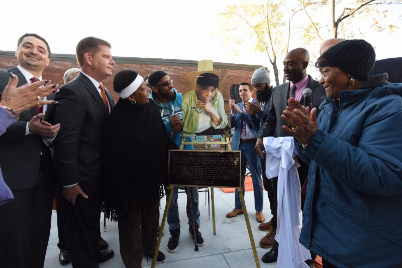 Image for dedication of the ida b graves memorial yard 