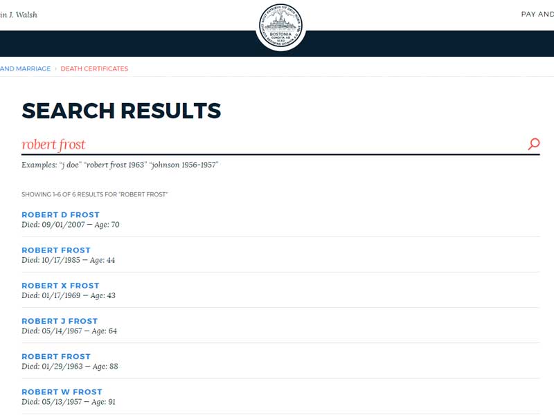 Image for a look at our new death certificates online search 