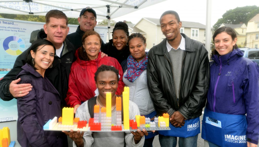 Image for the imagine boston 2030 engagement team with mayor walsh 