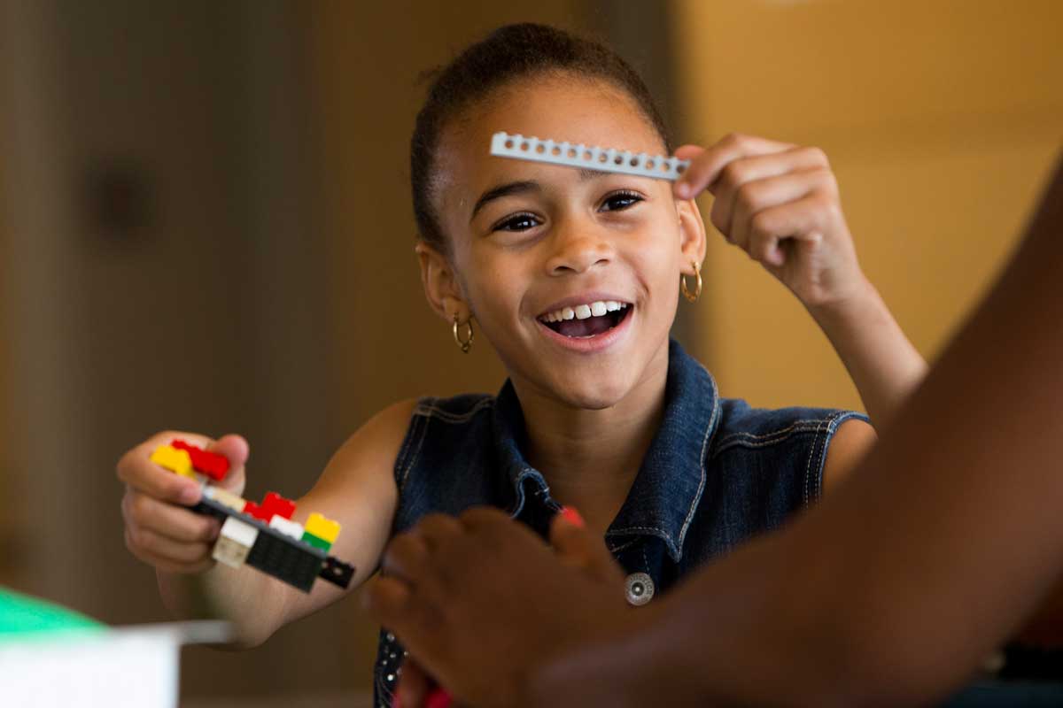 Image for a child at a lego event