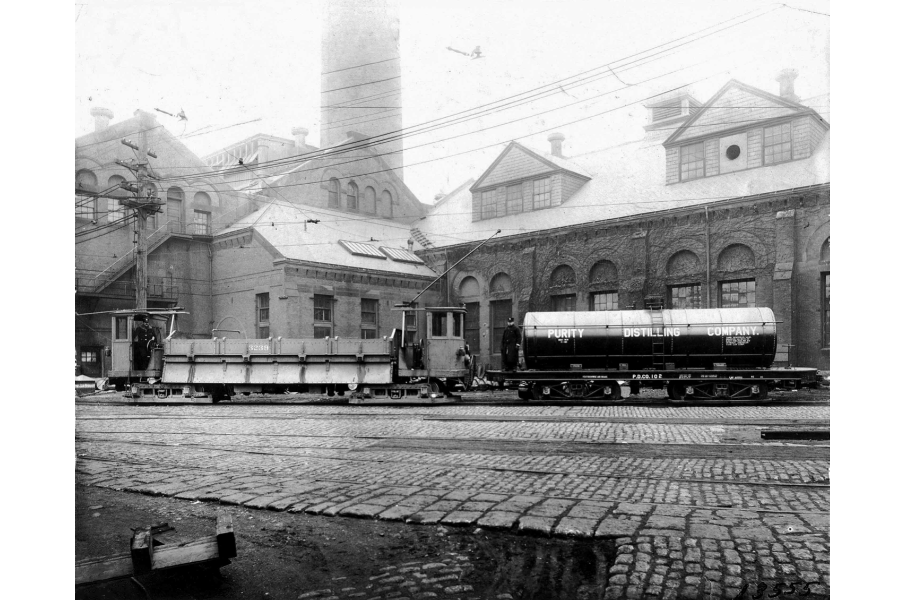 Image for purity distilling company train car, november 1916 (ber photograph collection, 9800 018)