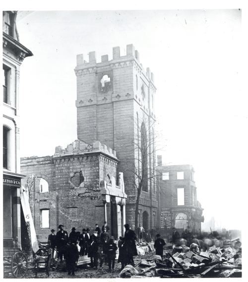 Ruins of Trinity Church, 1872,   Public Works Department photograph collection, 5000.009