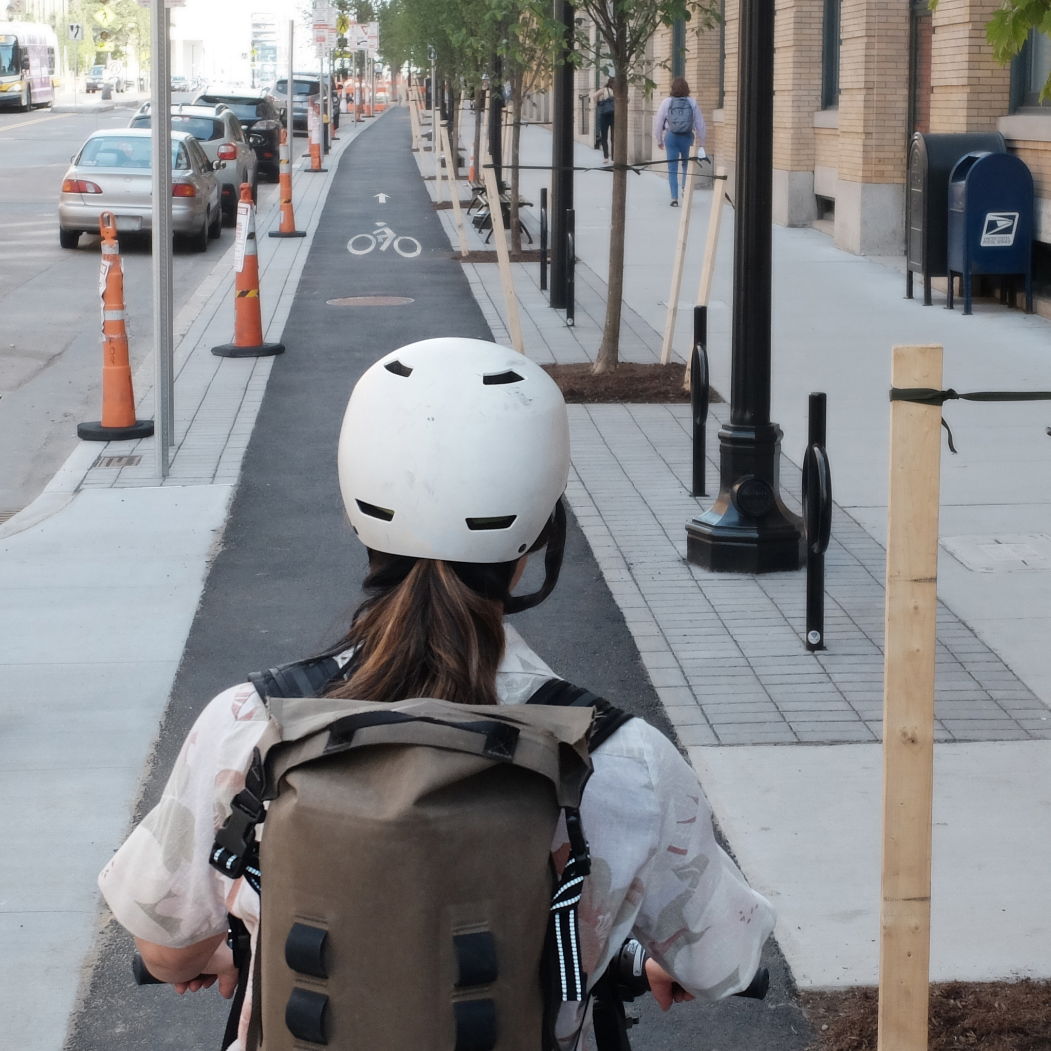 Separated Bike Lane on Summer Street, South Boston