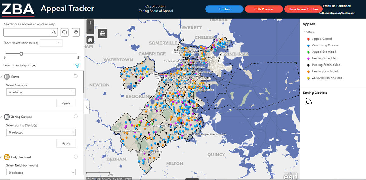 Zoning Board of Appeal project tracker