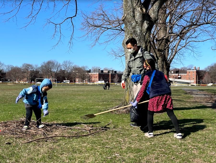 Moakley clean up kids