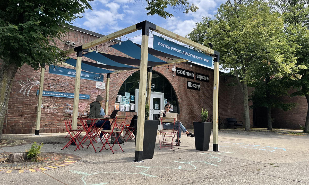 The Codman Square Wi-Fi zone pop-up