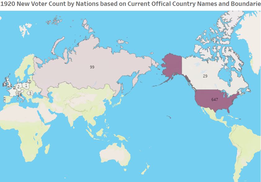 Ward 5 Voters by Country