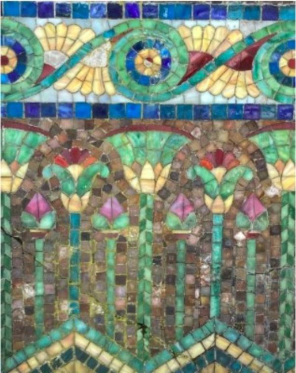 Detail of Egyptian Revival Mosaic on Tomb