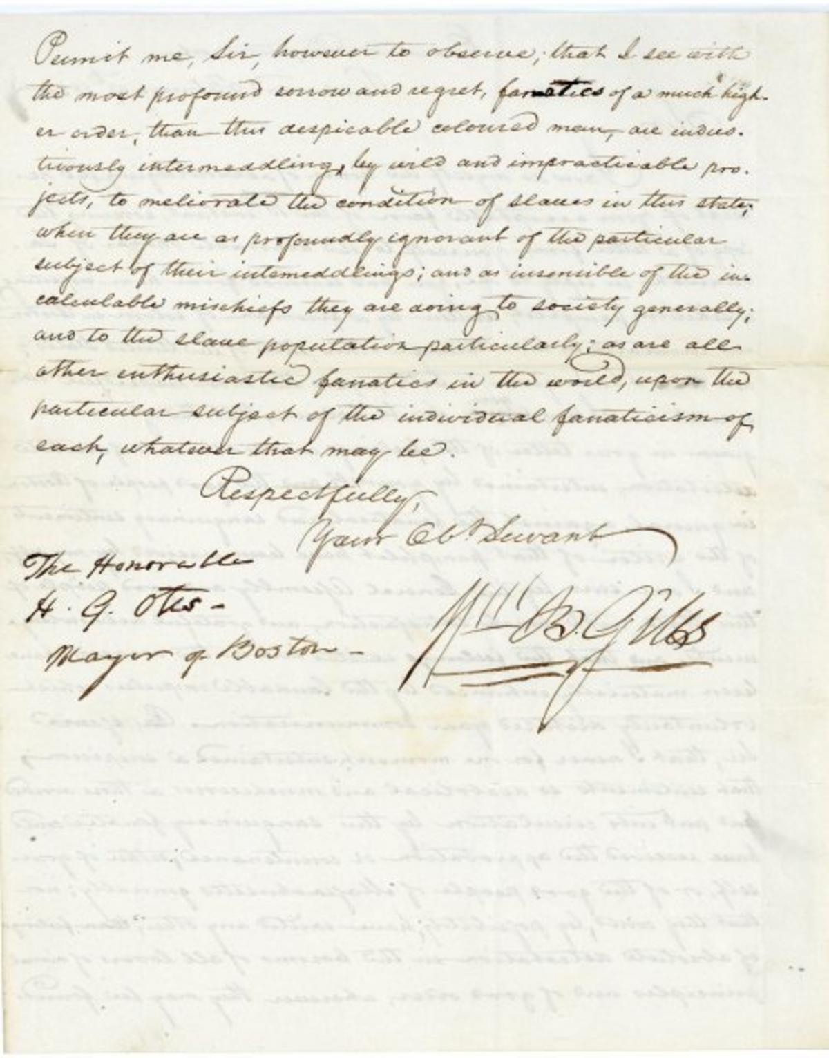 Letter from Governor Giles of Virginia to Mayor Harrison Otis of Boston, Docket 1830-0045-D, City Council Proceedings, Boston City Archives
