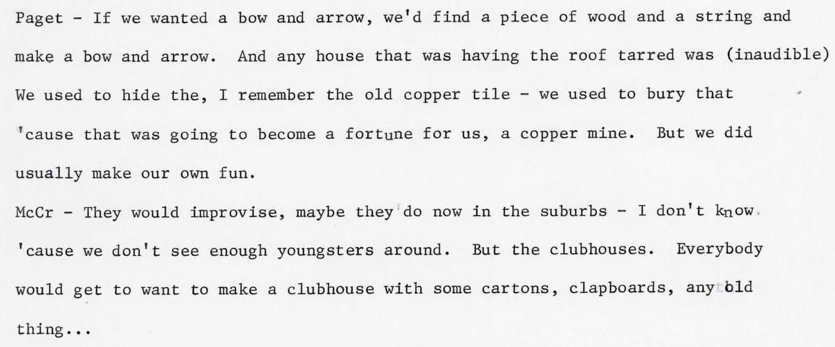 Dorchester Oral History 6