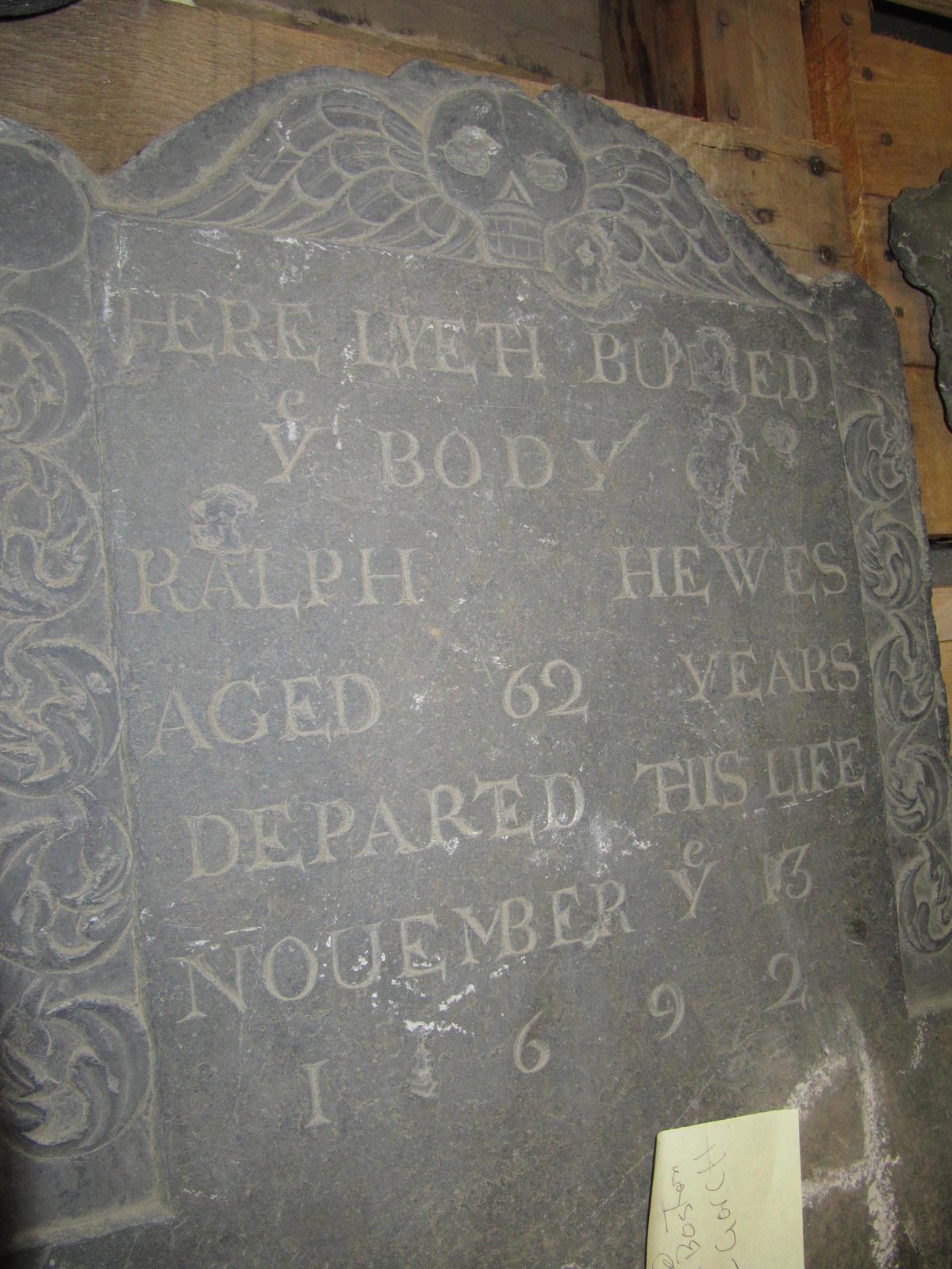 Ralph Hewes Gravestone