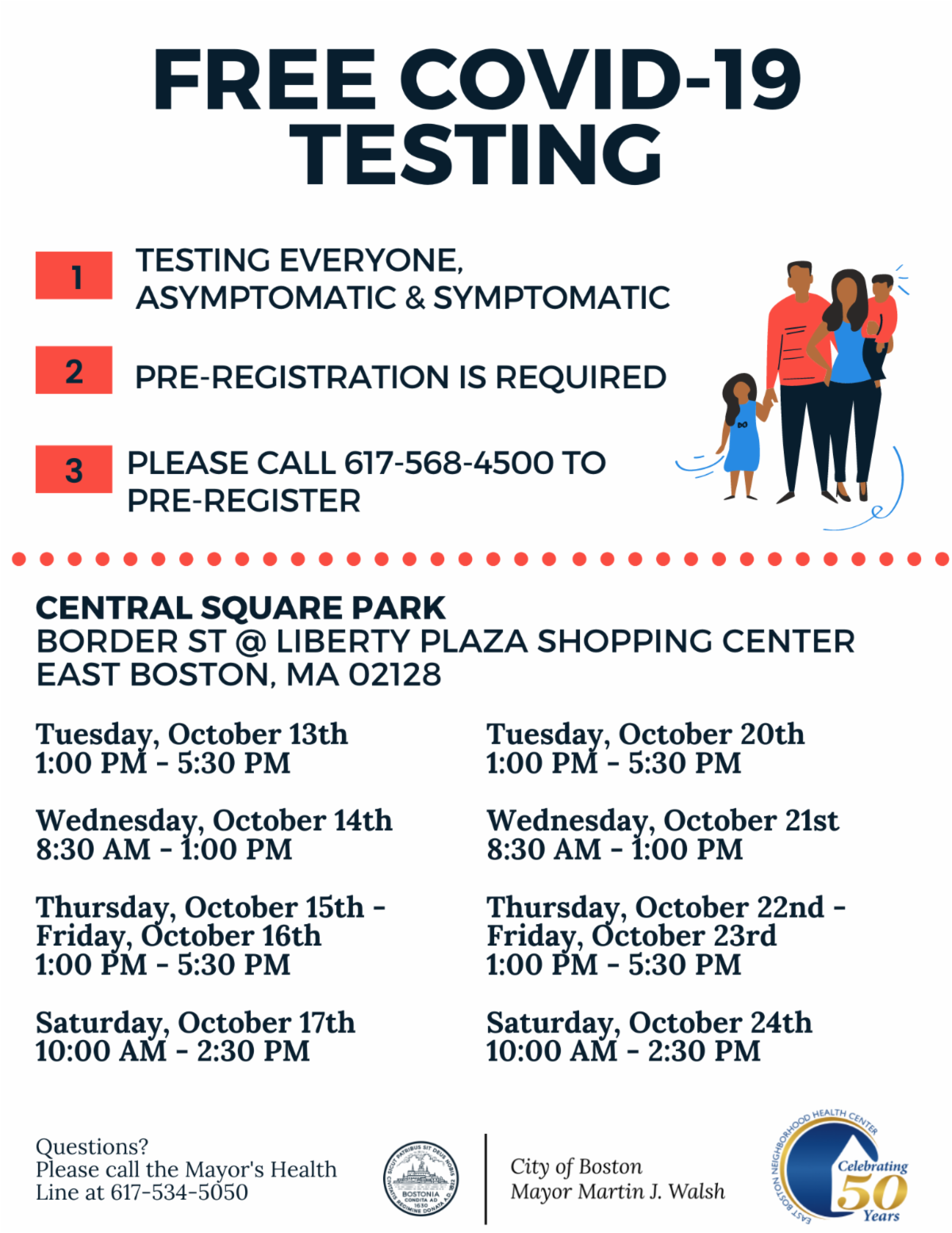 East Boston testing