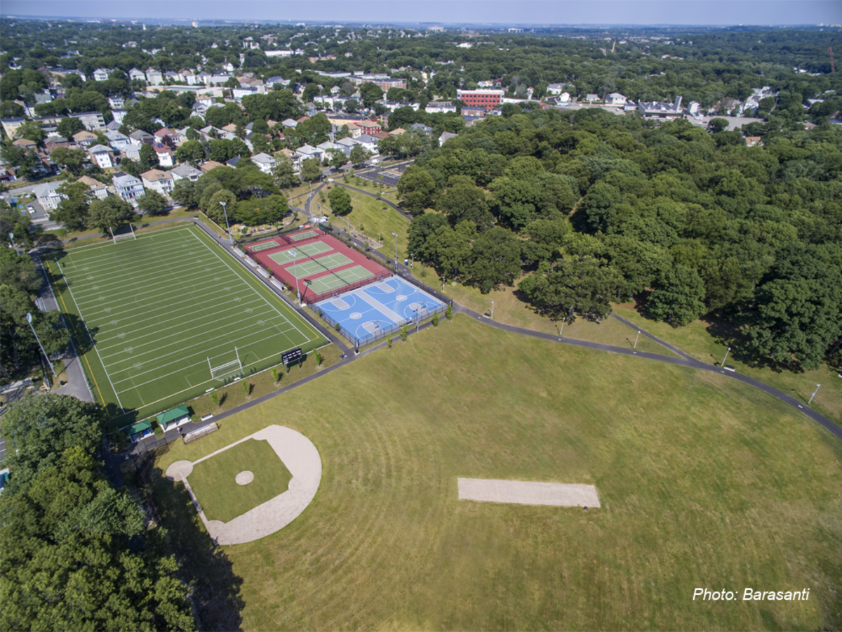 Drone view of Hunt Almont Park