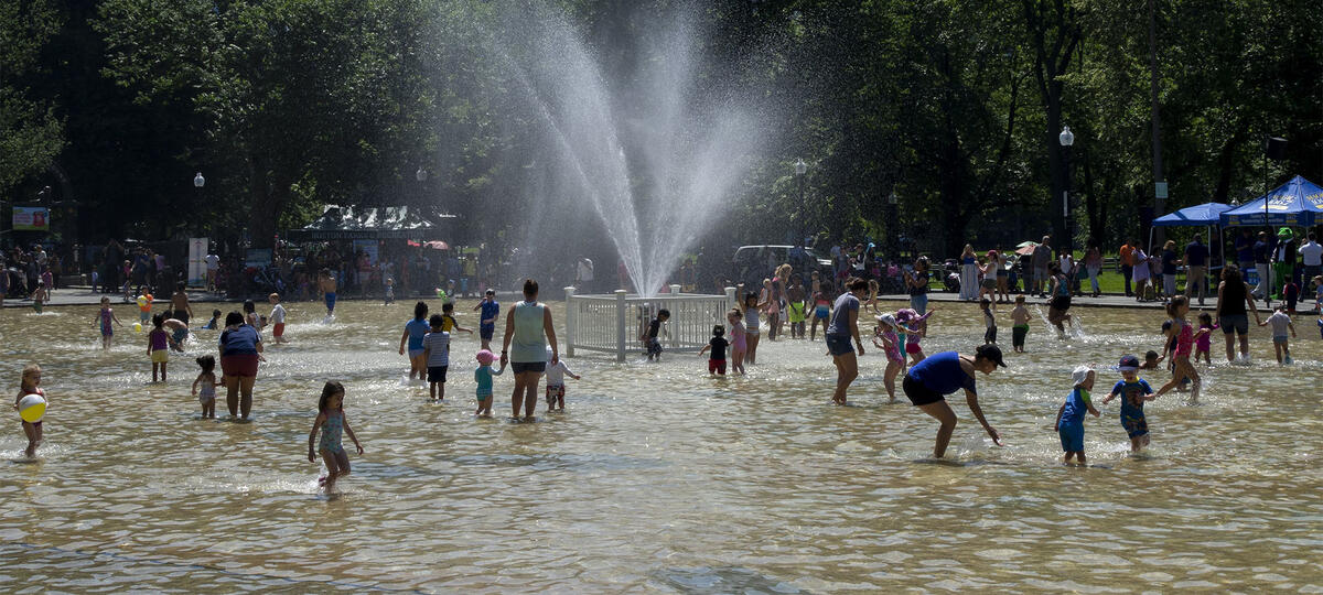 Frog Pond Spray Pool at Boston Common