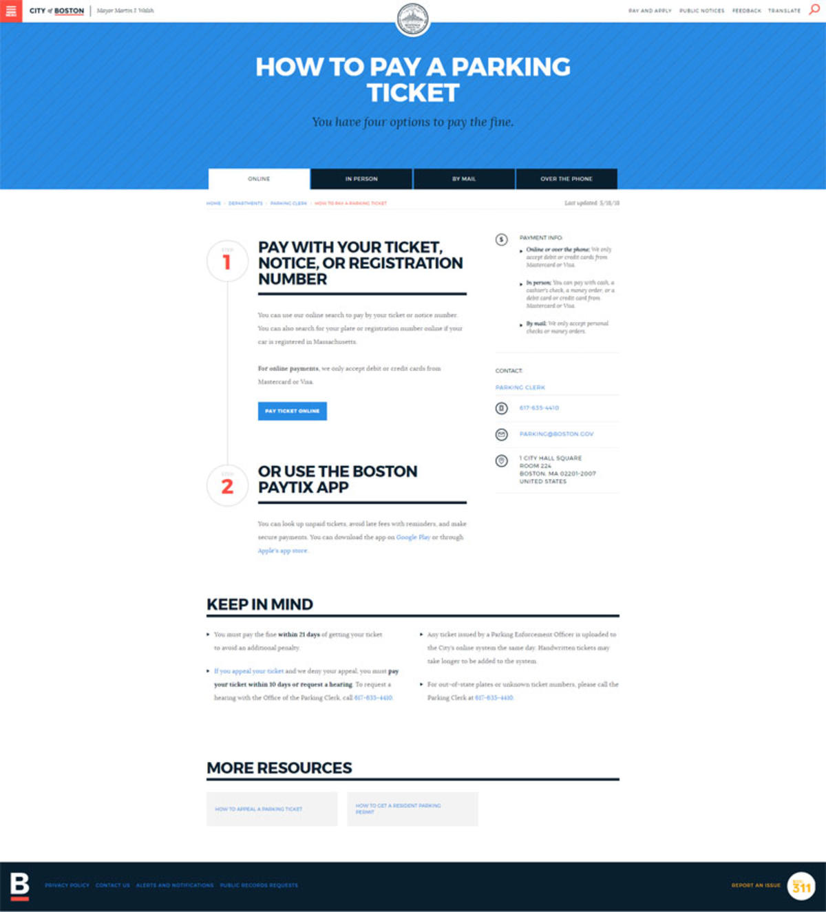 A screenshot of the old layout for our how-to pages with “tabbed” content.