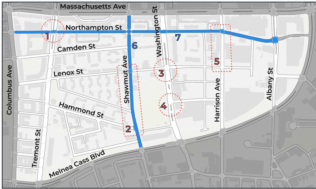 Seven priority locations for safety improvements