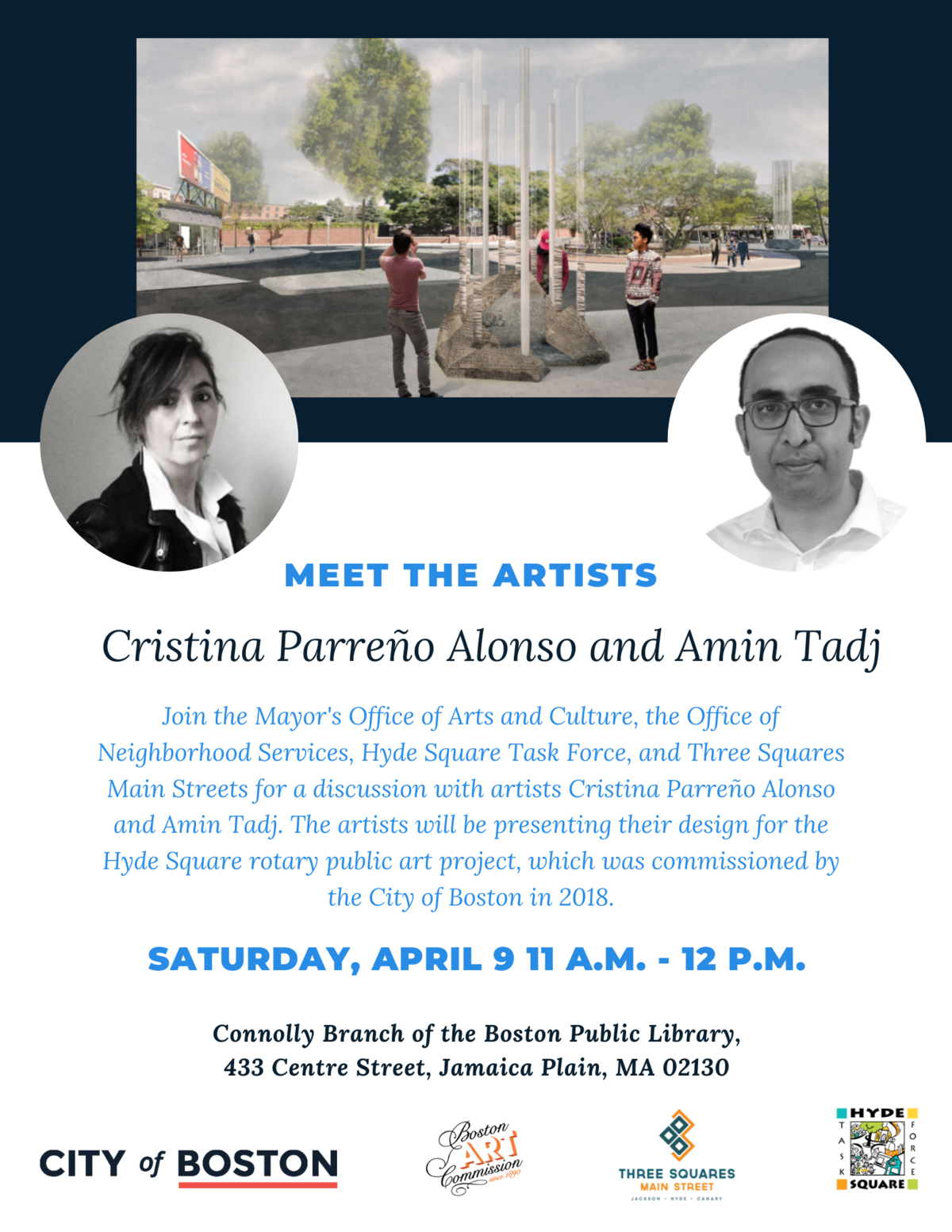 Hyde Square artist talk flyer