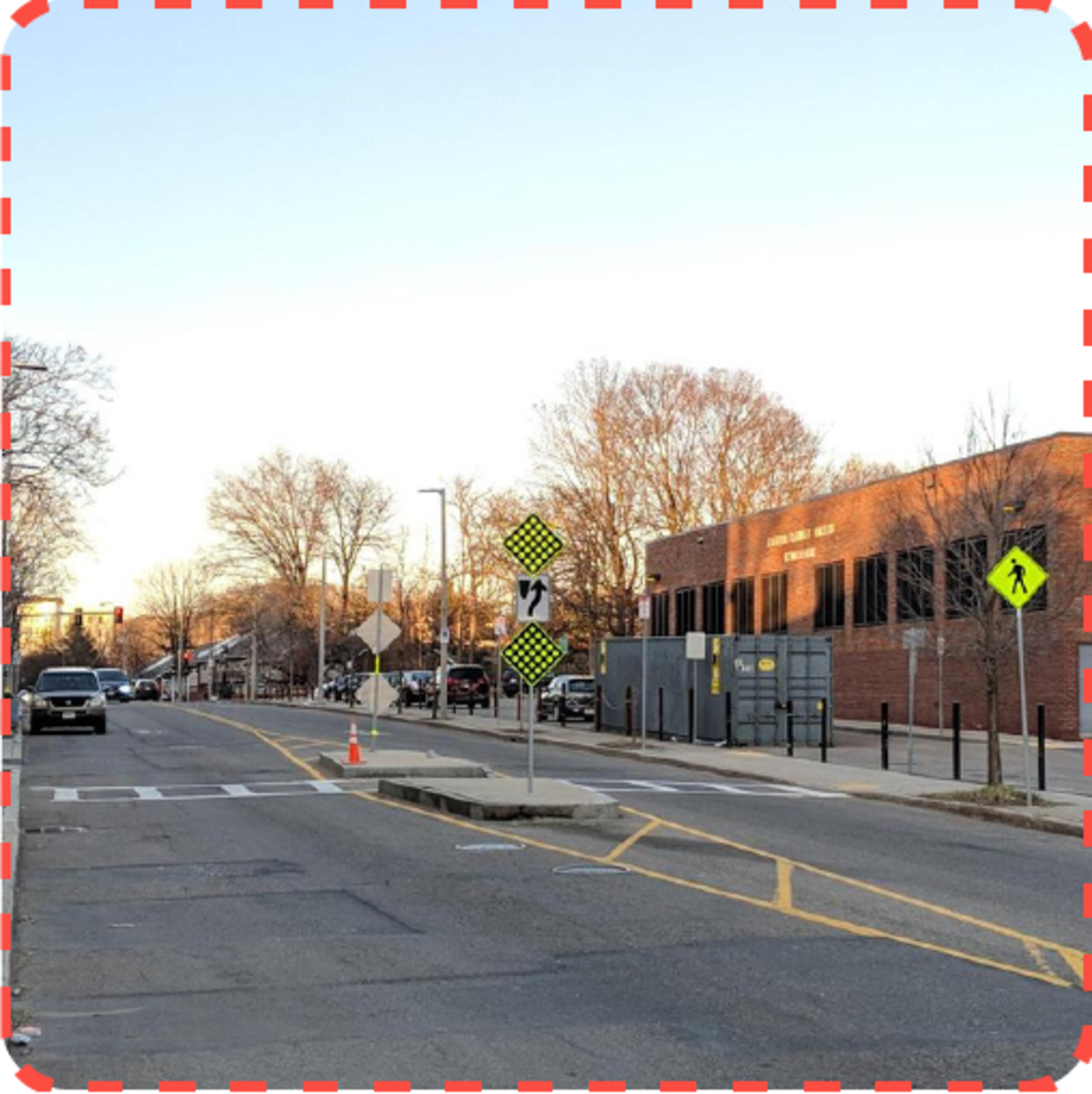 Raised crosswalk