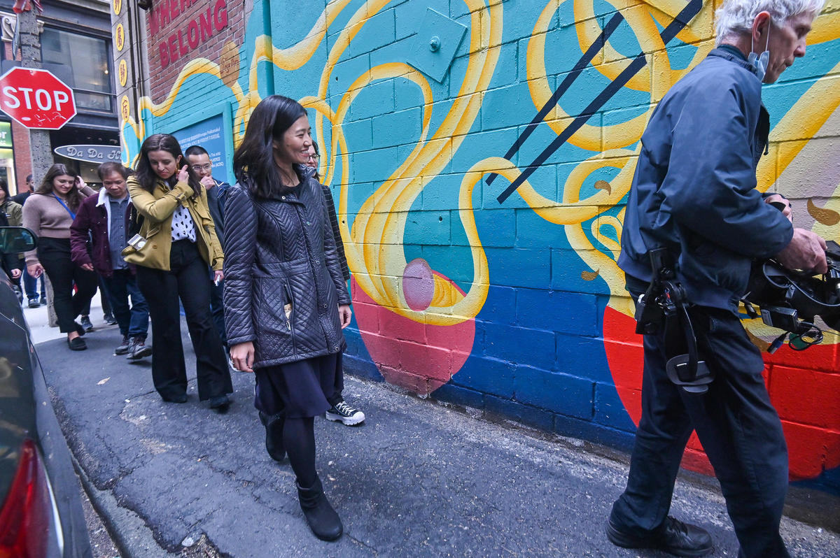 Mayor Wu with Mural