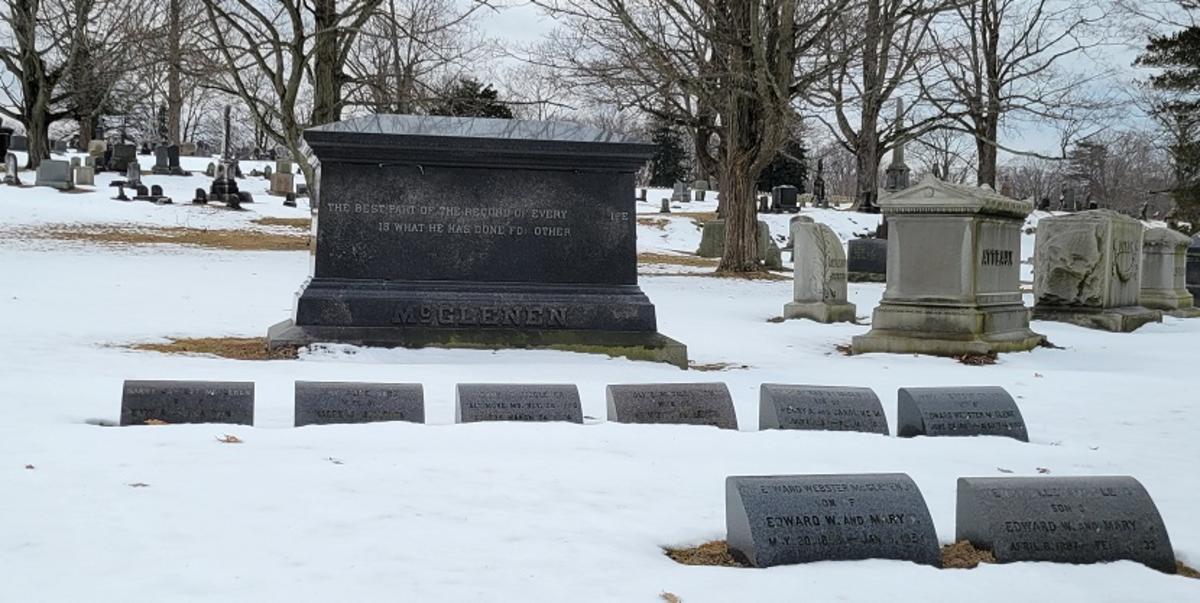 The McGlenen plot at Mount Hope Cemetery