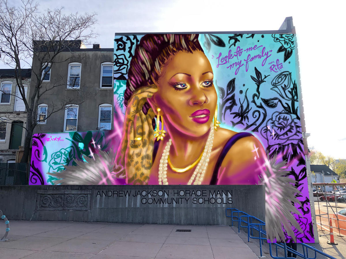 Rita's spotlight mural by Rixy