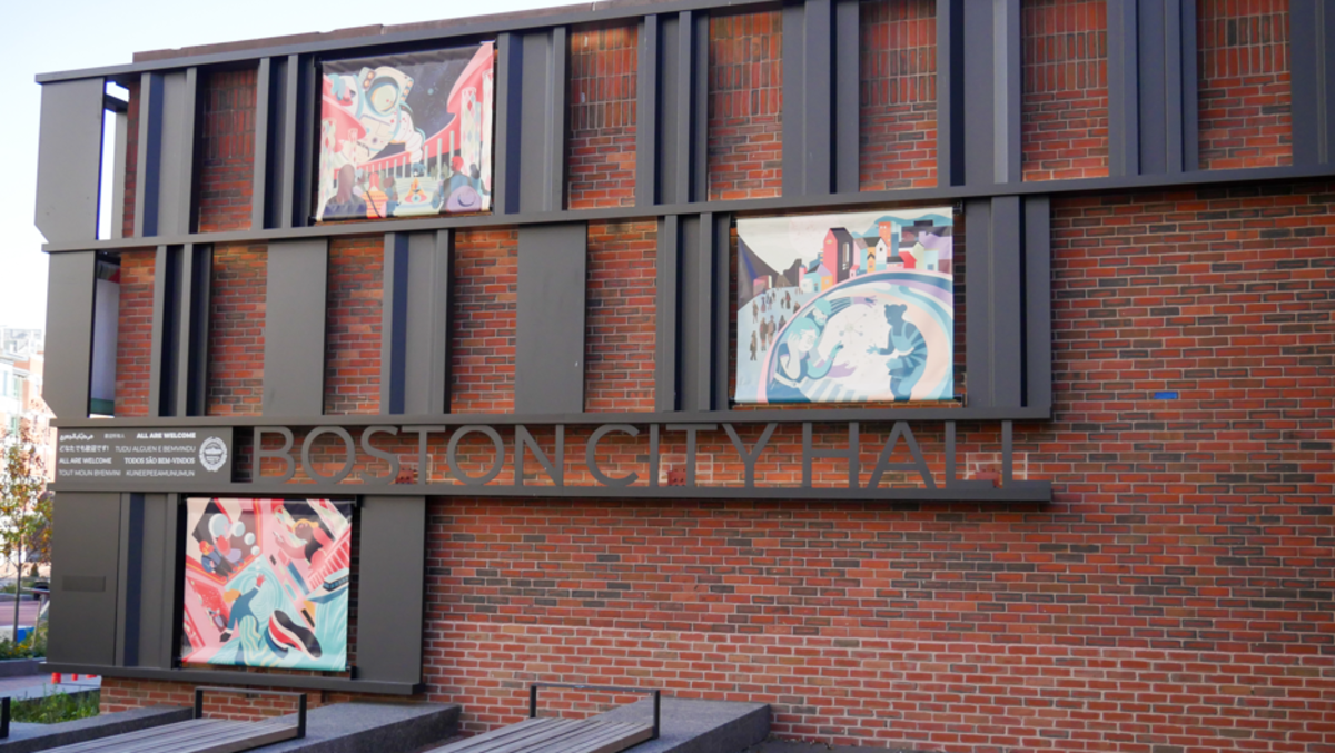 Boston City Hall graphics