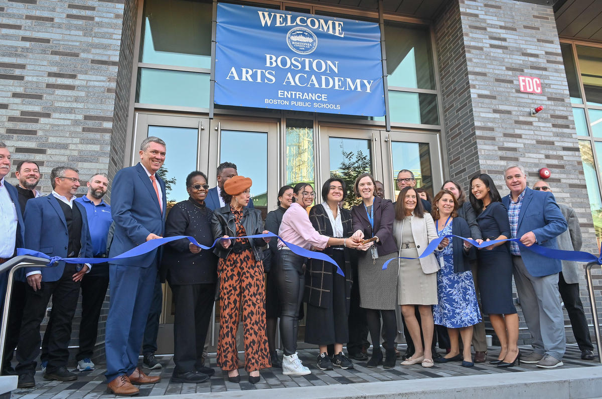 Boston Arts Academy ribbon cutting photo