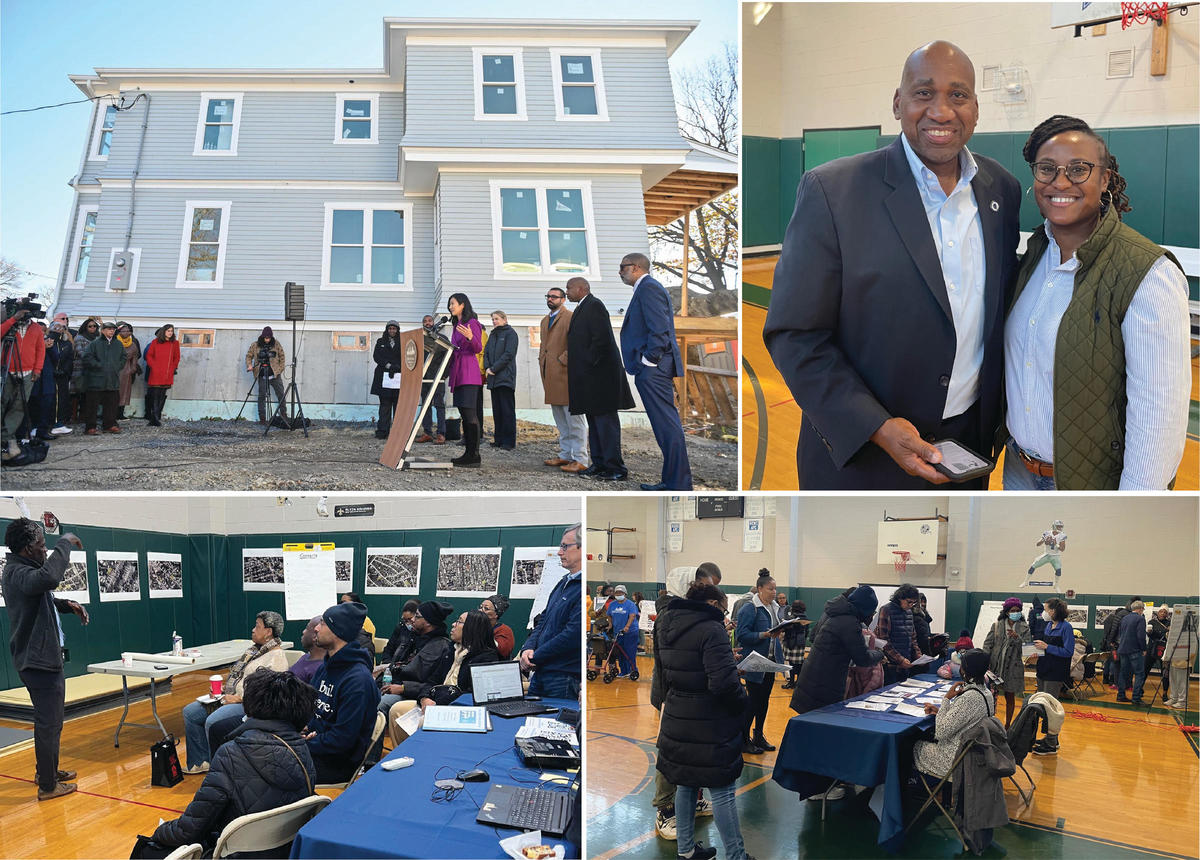 A collage of images related to Welcome Home, Boston