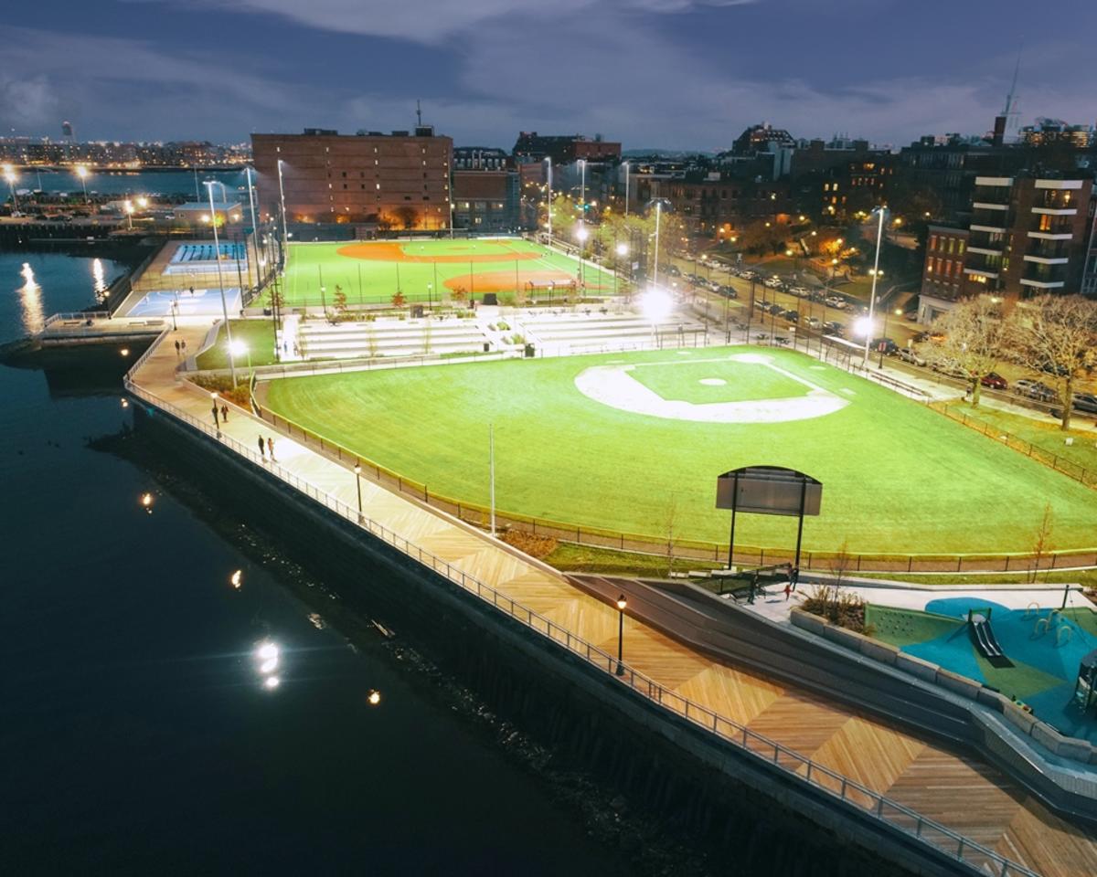 The Langone Park/Puopolo Playground project on the North End waterfront