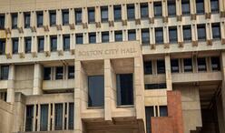 The exterior of Boston City Hall