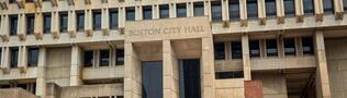 The exterior of Boston City Hall