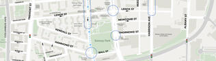 Map of Priority Areas in Lower Roxbury